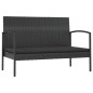 vidaXL Set muebles de jardín 16 piezas y cojines ratán sintético negro vidaXL Set muebles de jardín 16 piezas y cojines ratán sintético negro