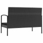 vidaXL Set muebles de jardín 16 piezas y cojines ratán sintético negro vidaXL Set muebles de jardín 16 piezas y cojines ratán sintético negro