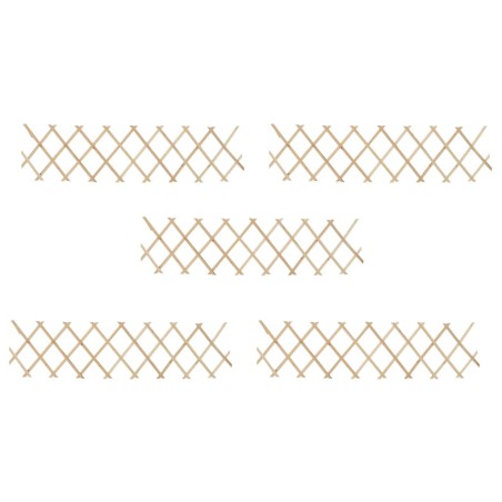 vidaXL Vallas enrejadas 5 uds madera de abeto 180x30 cm