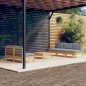 vidaXL Juego de muebles de jardín 6 pzas y cojines madera pino gris