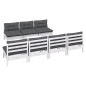vidaXL Muebles de jardín 8 piezas con cojines antracita madera pino vidaXL Muebles de jardín 8 piezas con cojines antracita madera pino