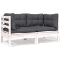 vidaXL Muebles de jardín 8 pzas con cojines madera maciza de pino vidaXL Muebles de jardín 8 pzas con cojines madera maciza de pino