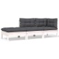 vidaXL Muebles de jardín 8 pzas con cojines madera maciza de pino vidaXL Muebles de jardín 8 pzas con cojines madera maciza de pino