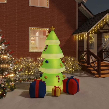 vidaXL Árbol de Navidad hinchable con LED 240 cm