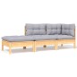 vidaXL Juego de muebles de jardín 6 pzas y cojines madera maciza pino vidaXL Juego de muebles de jardín 6 pzas y cojines madera maciza pino
