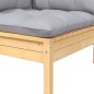 vidaXL Juego de muebles de jardín 6 pzas y cojines madera maciza pino vidaXL Juego de muebles de jardín 6 pzas y cojines madera maciza pino