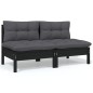 vidaXL Juego de muebles de jardín 6 pzas y cojines madera maciza pino vidaXL Juego de muebles de jardín 6 pzas y cojines madera maciza pino