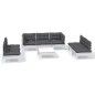 vidaXL Muebles de jardín 8 pzas con cojines madera maciza de pino