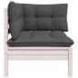 vidaXL Muebles de jardín 8 pzas con cojines madera maciza de pino