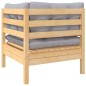 vidaXL Juego de muebles de jardín 8 pzas y cojines madera maciza pino vidaXL Juego de muebles de jardín 8 pzas y cojines madera maciza pino