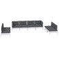 vidaXL Muebles de jardín 8 pzas con cojines madera maciza de pino vidaXL Muebles de jardín 8 pzas con cojines madera maciza de pino