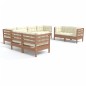 vidaXL Muebles de jardín 8 piezas cojines madera maciza de pino vidaXL Muebles de jardín 8 piezas cojines madera maciza de pino