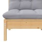 vidaXL Juego de muebles de jardín 7 pzas y cojines madera maciza pino vidaXL Juego de muebles de jardín 7 pzas y cojines madera maciza pino