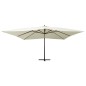 vidaXL Sombrilla voladiza poste madera blanco arena 400x300 cm vidaXL Sombrilla voladiza poste madera blanco arena 400x300 cm