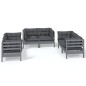 vidaXL Juego de muebles de jardín 6 pzas y cojines madera pino maciza vidaXL Juego de muebles de jardín 6 pzas y cojines madera pino maciza