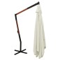 vidaXL Sombrilla voladiza poste madera blanco arena 400x300 cm vidaXL Sombrilla voladiza poste madera blanco arena 400x300 cm
