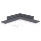 vidaXL Muebles de jardín 8 pzas con cojines blanco madera de pino vidaXL Muebles de jardín 8 pzas con cojines blanco madera de pino