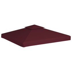 vidaXL Toldo de cenador 2 niveles 310 g/m² 3x3 m burdeos