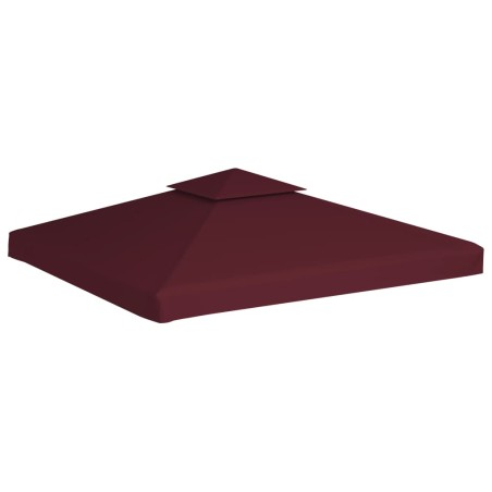 vidaXL Toldo de cenador 2 niveles 310 g/m² 3x3 m burdeos
