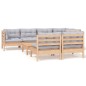 vidaXL Juego de muebles de jardín 8 pzas y cojines madera maciza pino vidaXL Juego de muebles de jardín 8 pzas y cojines madera maciza pino
