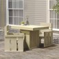 vidaXL Juego de comedor de jardín 3 piezas madera de pino impregnada vidaXL Juego de comedor de jardín 3 piezas madera de pino impregnada
