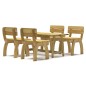 vidaXL Juego de comedor de jardín 5 piezas madera de pino impregnada vidaXL Juego de comedor de jardín 5 piezas madera de pino impregnada