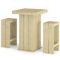 vidaXL Juego de bar de jardín 3 piezas madera de pino impregnada 