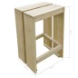 vidaXL Juego de bar de jardín 3 piezas madera de pino impregnada 