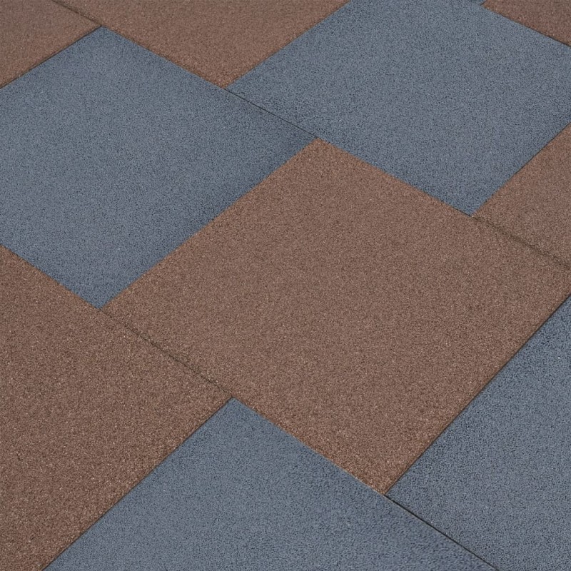 vidaXL Losetas de goma protección de caídas 12 uds gris 50x50x3 cm vidaXL Losetas de goma protección de caídas 12 uds gris 50x50x3 cm