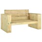 vidaXL Set de muebles de jardín 3 pzas madera maciza pino impregnada