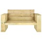 vidaXL Set de muebles de jardín 3 pzas madera maciza pino impregnada