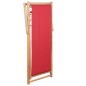 vidaXL Silla de playa plegable de tela y estructura de madera roja vidaXL Silla de playa plegable de tela y estructura de madera roja