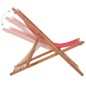 vidaXL Silla de playa plegable de tela y estructura de madera roja vidaXL Silla de playa plegable de tela y estructura de madera roja