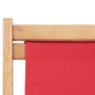 vidaXL Silla de playa plegable de tela y estructura de madera roja vidaXL Silla de playa plegable de tela y estructura de madera roja