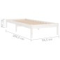 vidaXL Estructura de cama de madera maciza de pino blanca 90x200 cm