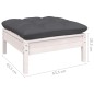 vidaXL Muebles de jardín 9 pzas con cojines blanco madera de pino vidaXL Muebles de jardín 9 pzas con cojines blanco madera de pino