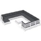 vidaXL Muebles de jardín 13 pzas con cojines blanco madera de pino vidaXL Muebles de jardín 13 pzas con cojines blanco madera de pino