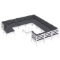 vidaXL Muebles de jardín 13 pzas con cojines blanco madera de pino vidaXL Muebles de jardín 13 pzas con cojines blanco madera de pino