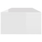 vidaXL Soporte mesa pantalla contrachapada blanco brillo 100x24x13cm vidaXL Soporte mesa pantalla contrachapada blanco brillo 100x24x13cm