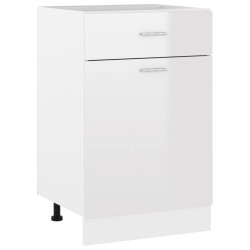 vidaXL Armario inferior madera ingeniería blanco brillo 50x46x81,5cm