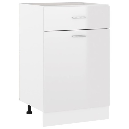 vidaXL Armario inferior madera ingeniería blanco brillo 50x46x81,5cm
