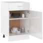 vidaXL Armario inferior madera ingeniería blanco brillo 50x46x81,5cm vidaXL Armario inferior madera ingeniería blanco brillo 50x46x81,5cm