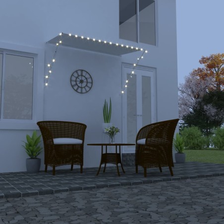 vidaXL Toldo retráctil con LED color crema 250x150 cm