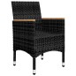 vidaXL Juego de comedor de jardín de 5 piezas negro vidaXL Juego de comedor de jardín de 5 piezas negro