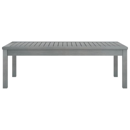 vidaXL Mesa de centro de madera maciza de acacia gris 100x50x33 cm