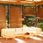 vidaXL Muebles de jardín 8 piezas cojines madera de pino color crema vidaXL Muebles de jardín 8 piezas cojines madera de pino color crema