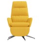 vidaXL Sillón de relax con reposapiés de tela amarillo mostaza