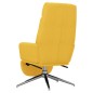 vidaXL Sillón de relax con reposapiés de tela amarillo mostaza