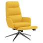 vidaXL Sillón de relax con reposapiés de tela amarillo mostaza
