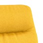 vidaXL Sillón de relax con reposapiés de tela amarillo mostaza